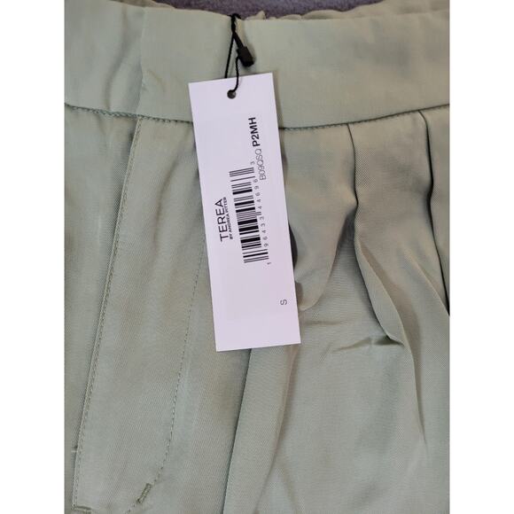 TEREA Womens Lexie Pleated Front Pant Pockets Wide Leg Desert Sage Small - Picture 6 of 9